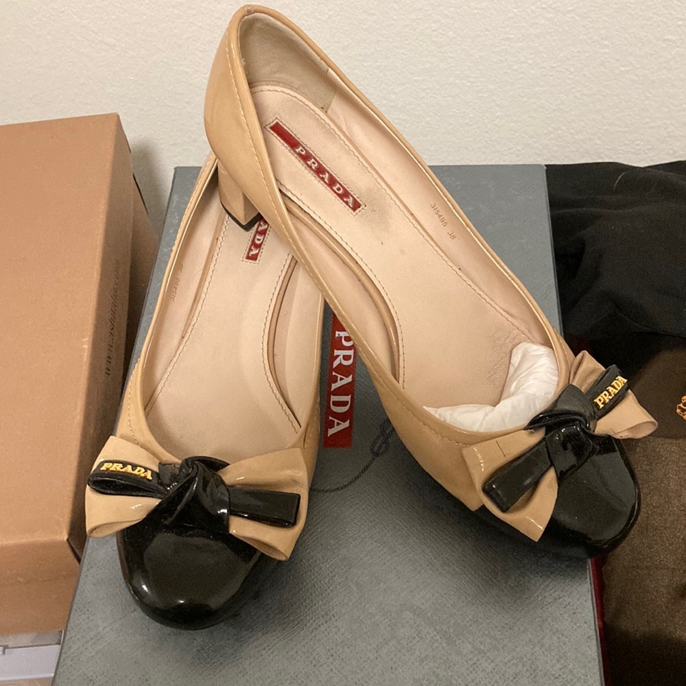Prada mid heel pump (worn)